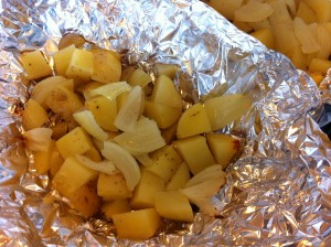 Potatoes with onions