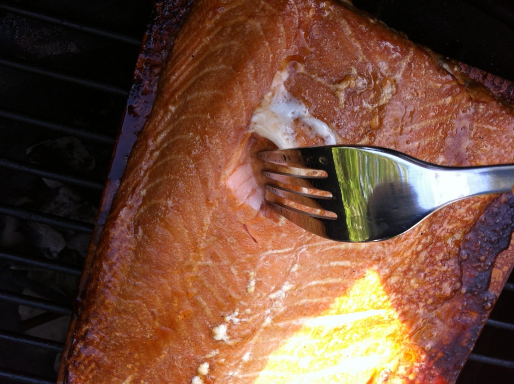 Cedar Plank Salmon on the Big Green Egg