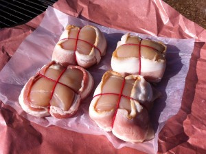 Bacon Wrapped Chicken before the Grill