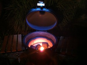 Lighting a Big Green Egg at 3am